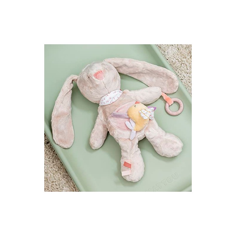 Nattou Active Cuddly Toy Rabbit Pomme Made of Polyester with