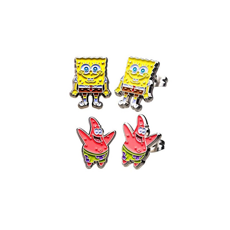 Sponge Bob & Patrick - Stainless Steel Premium Quality Stud