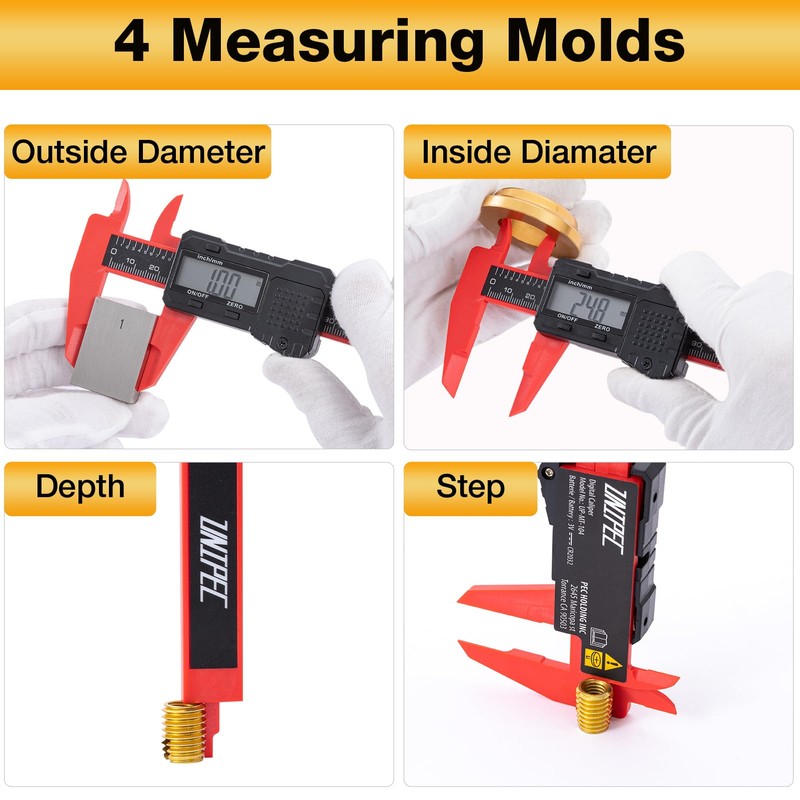 UNIPEC 6" Digital Caliper – Measuring Tool with LCD Display,