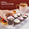 NPLUX 12 Count Cupcake Containers 12 Pack Cupcake Holders with