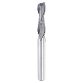 sourcing map Spiral Router Bit, 1/4" Cut Dia. Up Cut 2-Flute Solid Carbide End Mill with 1/4" Shank for CNC Wood Carving Engraving, 1" Cut Length