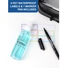 MOCOCITO Clear Travel Toiletries Bag with 100ml Travel Bottles Waterproof