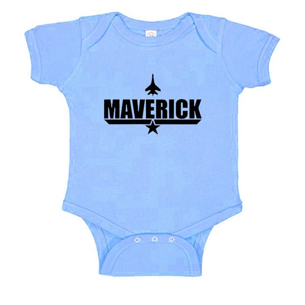 Maverick - Mameluco de película para bebé con avión jet, Azul / Patchwork, 18 meses