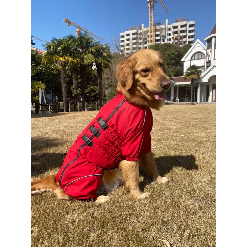 Dogs Waterproof Jacket, Lightweight Waterproof Jacket Reflective Safety Dog Raincoat