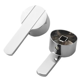 NHPY 1 x Tap Lever Handle, 50 mm Tap Replacement Parts Handle, Single Lever Handle Tap Replacement, Tap Handle with Knob and Adjustment Screw, Polished Chrome