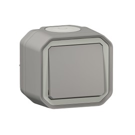 LEGRAND, Plexo New 069711L Surface-Mounted Single-Way Toggle Switch 10 Amp 250 Volt IP55 Grey