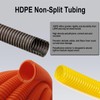 Flexible Polyethylene HDPE Non-Split Corrugated Wire Loom Tubing (Orange, 3/4"