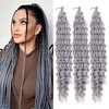 Orientfashion 30Inch Human Braiding Hair for Boho Braids, Deep Wave