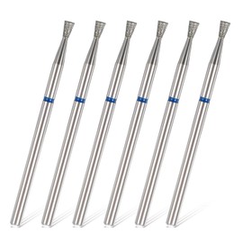 WJIAAA Russian Manicure Drill Bits, 6Pcs 3/32" Cuticle Bit for Nail Drill for Dead Skin Prepare Salon Home Foot Care DIY Use