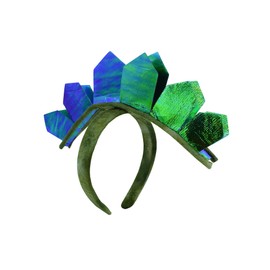 Nicky Bigs Novelties Adult Stegosaurs Spiked Dinosaur Headband Tail Dragon Costume Accessory Set, Green