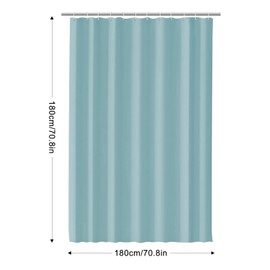 Pale Blue Shower Curtain Liner Bath Curtain with 3 Magnets Thickened Water Proof Quick Drying Bathroom Curtain Set with 12 White Hooks Plastic Shower Liner for Bathroom Shower,71x71inch