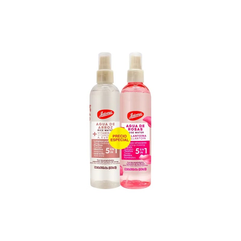 Jaloma Duo Pack Agua De Rosas + Agua De Arroz,