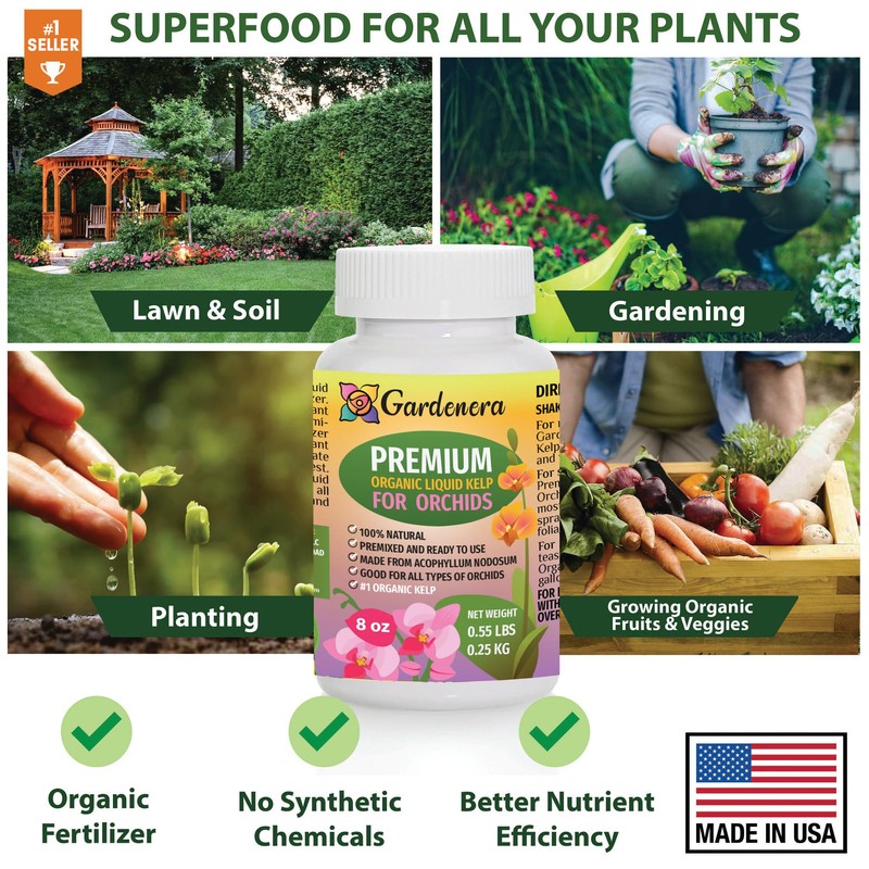 GARDENERA Organic Orchid Elixir - 24 oz - Liquid Kelp