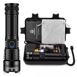 Esgofo High Power Rechargeable Flashlight LED High Lumens, Super Bright 900000 Lumen...