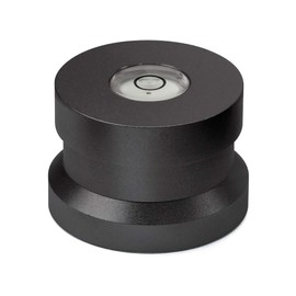Dynavox Single Puck ASP3 Aluminium 45 Single Record Adapter with Integrated Level for Adjusting the Turntable - Black