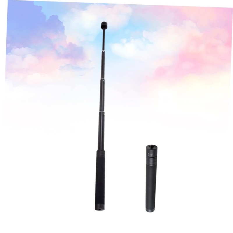 KICHOUSE Portable Selfie Stick Screw Interface Telescopic Pole Black Extendable