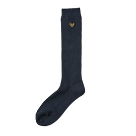 OLIVE des Olive School Socks Navy Blue Socks 12.6 inches (32 cm) Length with Crown Embroidery Olive De Olive School Girls, yellow