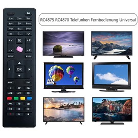 Ersatz Fernbedienung für Telefunken RC4875/RC4870 Keine Einrichtung erforderlich Universal-Fernbedienung Telefunken TV funktioniert für TFL49DFHD03B L24H180M3 D32H278R3 D40U300M4C