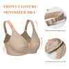 Curyon Women’s Minimizer Bra Front-Close Bras Wireless Full Figure Wirefree