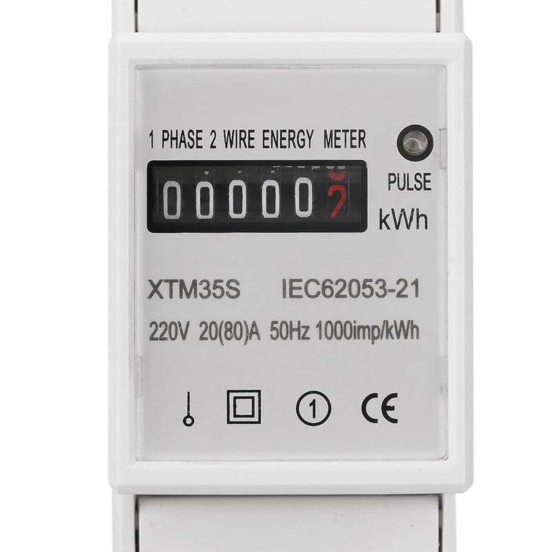 220V Digital 1 Phase 2 Wire Conta Chilowatt Conta Kw