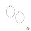 HUG A HOOP - 925 Sterling Silver Textured Hoop Earrings,