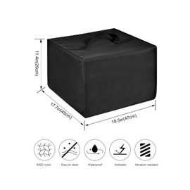 Deep Fryer Cover Heavy Duty Waterproof Heat Resistant Nylon Cover Case for Hamilton Beach Electric/for Elite Gourmet EDF-401T Electric/for Chefman 4.5 Liter Deep Fryer
