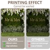 CRTPOD Wedding Backdrop Mr and Mrs White Curtain Floral Grass