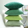 MEKAJUS Pack of 4 Pillow Covers 18x18 Green Decorative Throw