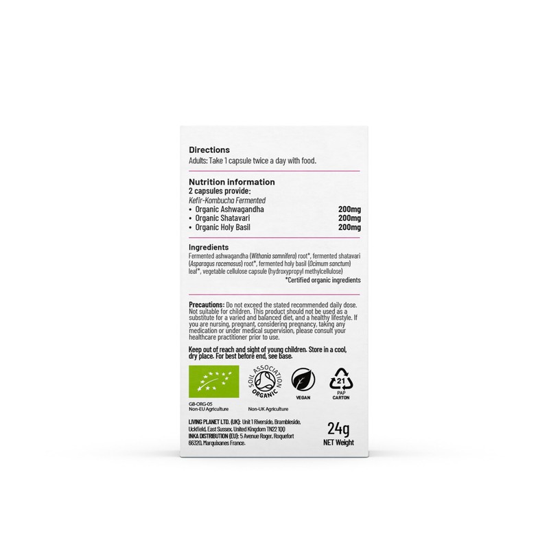 Living Nutrition Organic Fermented Women with Ashwagandha, Shatavari and Holy