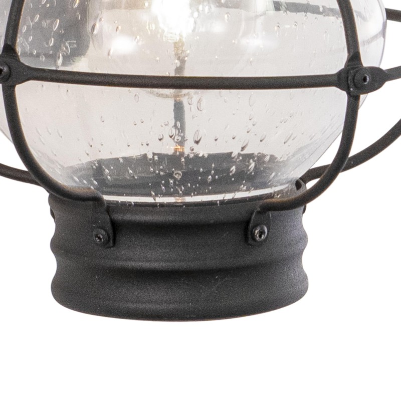 VAXCEL Chatham 13.5 in. H 1-Light Textured Black Coastal Outdoor