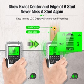 Stud Finder Wall Scanner Detector - 5 in 1 Electric Metal Stud Finder with HD LCD Display, Stud Detector Beam Finders for the Center & Edge of Wood AC Wire Metal Joist Drywall Pipe Detection