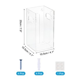 QUARKZMAN Disposable Coffee Cup Dispenser, 1 Compartment Clear Acrylic Paper Cup and Lid Plastic Storage Organiser with Mounting Tools for Home, Kitchen, Office, Countertop