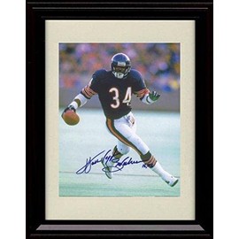Walter Payton - Chicago Football Sweetness Autograph Promo Print - HoF RB - Framed 8x10