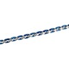 Men's Two-Tone Link Chain Bracelet - Stainless Steel, Polished Blue