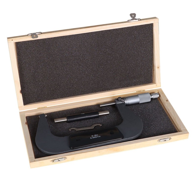 mitoharet Outside Micrometer Set, 4-5 Inch Micrometer Measuring Tool 0.0001
