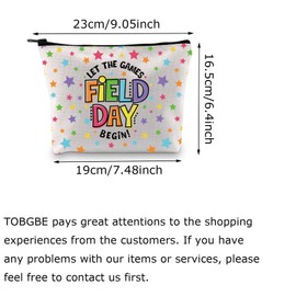 TOBGBE Funny Teacher Gifts Happy Field Day Zipper Pouch Good Teacher Appreciation Gifts Summer Camp Gifts (Field Day)