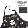 ENSIANTH Panda Aprons for Women with Pockets Life is Better