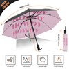 FFYHO Folding Inverted Umbrella Pink Poster Howdy Portable Windproof Umbrellas
