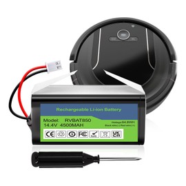 4500mAh RVBAT850 Battery for Shark Ion Robot RV1001AE, R75, R85, S87, RV751,RV1000,RV2001 RV2001WD,R3Z, R4Z Robot Vacuum Cleaners(2 Prong Plug)