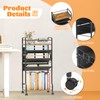 D.S.Exthefic 5 Tier Rolling File Cart, Mobile Book Cart with