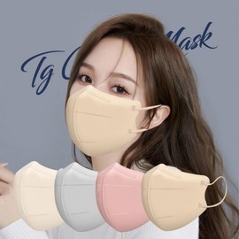 TG PureFit Color Disposable Mask, Large 2D Bird Beak Type, 10-Pack in 14 Various Colors Burgundy 10-Pack 2ea