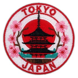 EMBRO BOF Tokyo Japan Patch – 3 pulgadas, parche japonés para planchar de viaje, parches de viaje bordados japoneses para mochilas