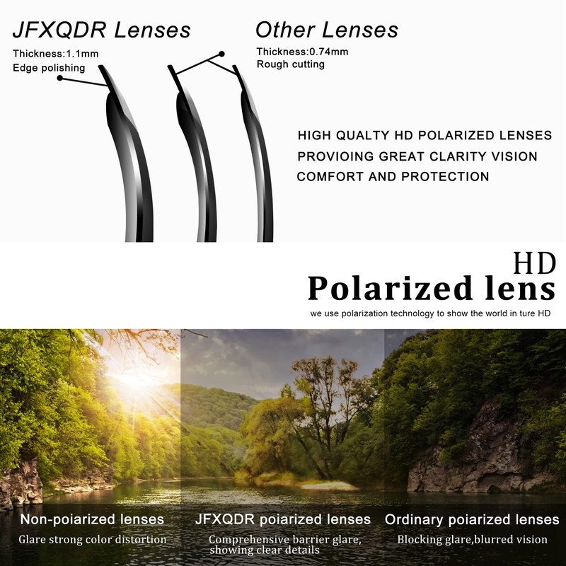 JFXQDR 2 Pack Imitation Wood Polarized Sunglasses for Men and