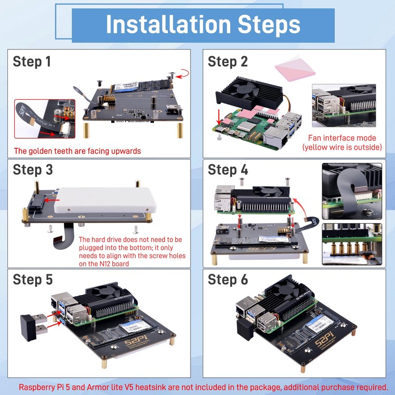 GeeekPi M.2 NVME 2.5 USB Adapter Bottom NU08 for Raspberry