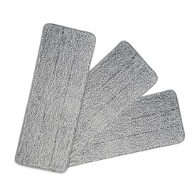 MASTERTOP 3 Pcs Microfiber Mop Pads Reusable, Washable Mop Pads for Flat Mop, Wet and Dry Mop Pads for Floor Cleaning