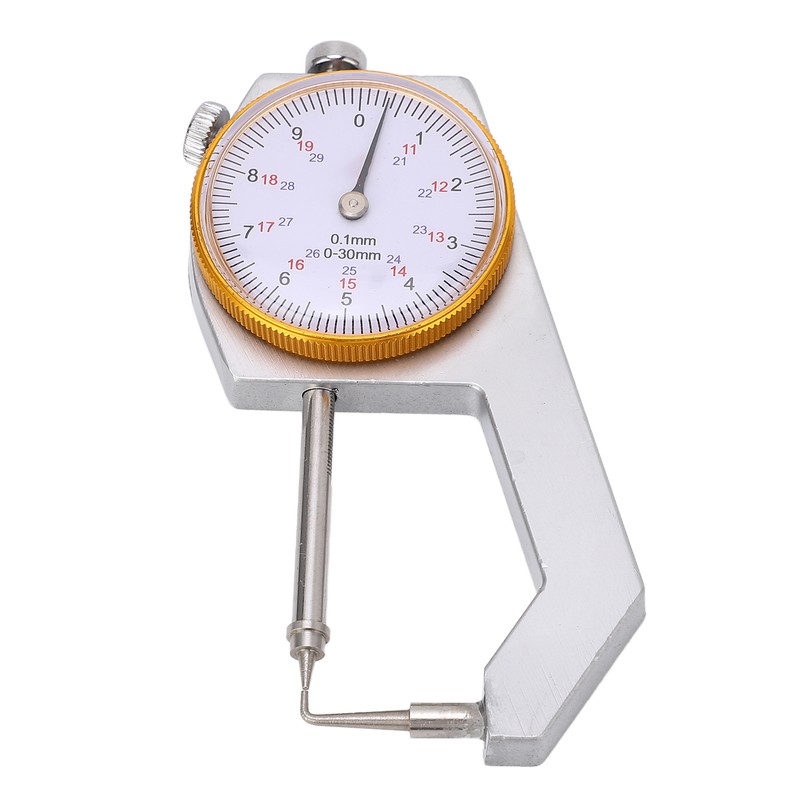 Curved Head Thickness Gauge Dial Lockable 0 to 30mm Range