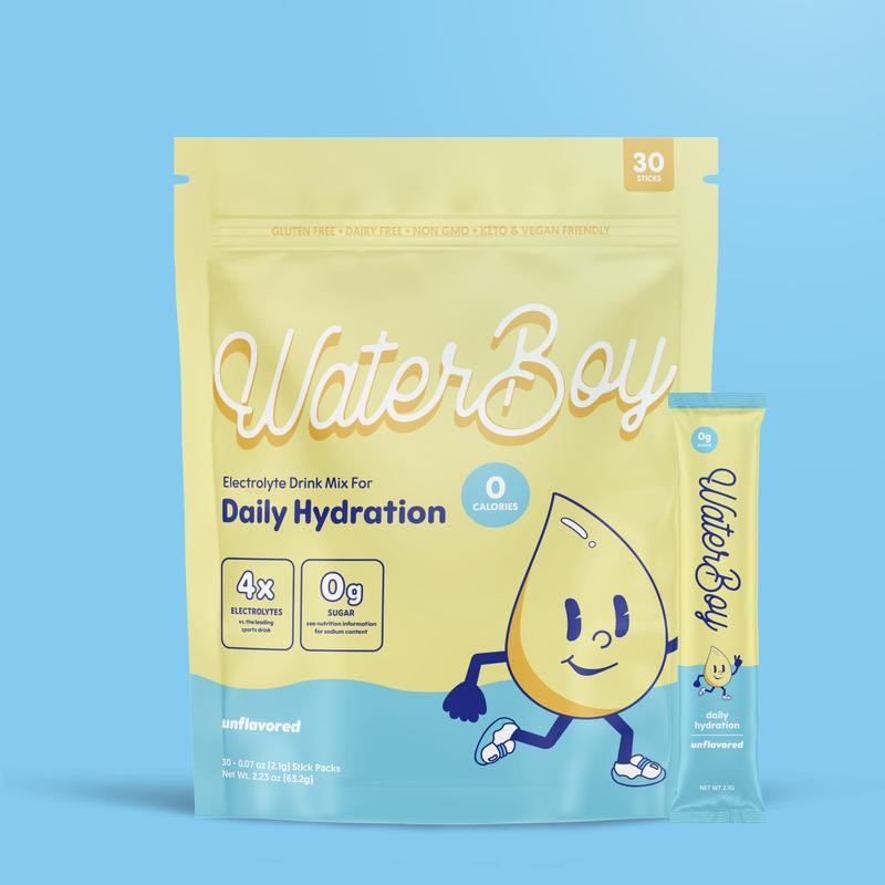 Daily Hydration Supplement | Sugar Free 1,570mg Electrolyte Powder Packets:_Watermelon_30