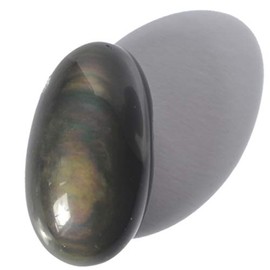 Rainbow Obsidian Gemstone Jewellery Pendant for Leather Cord and Chain for Men and Women Healing Stone Pendant, Fabric