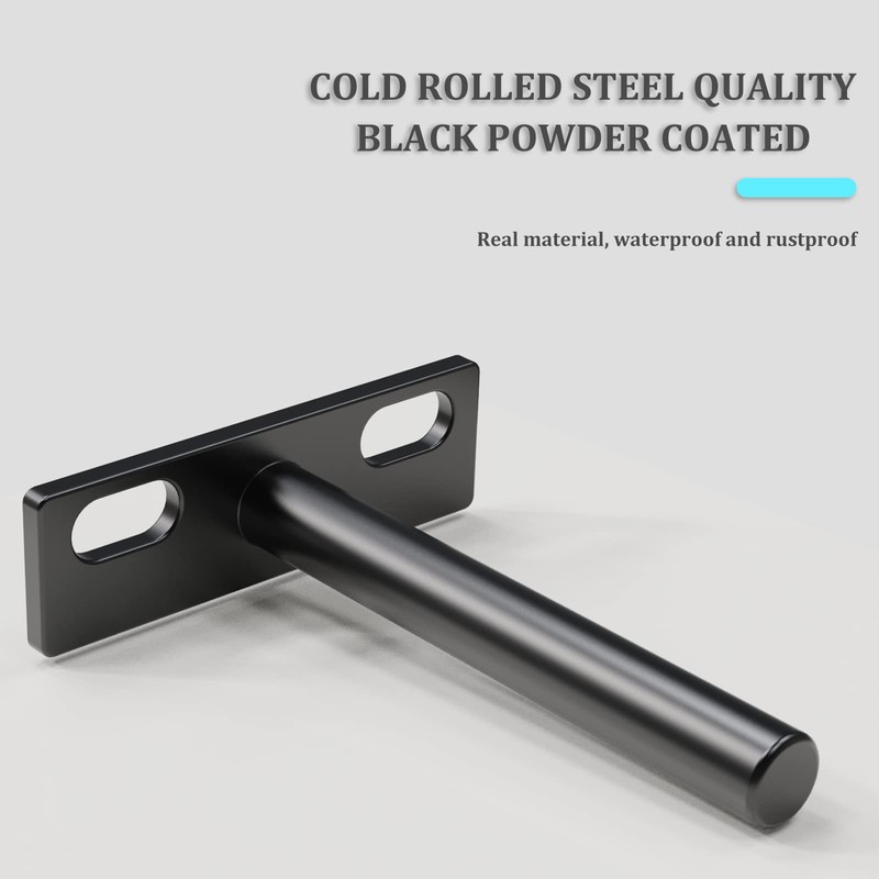 M MIMHOOY 8 Pcs 4 inch Floating Shelf Bracket, Solid