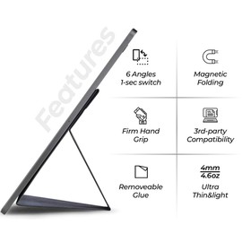 MOFT Adhesive Invisible Slim Tablet Stand, Most Adjustable, Compatible with Tablets Up to 12.9”,Space Gray